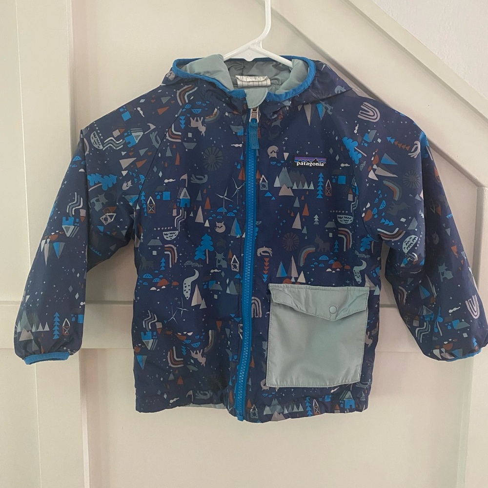 Patagonia Puff-Ball Reversible Jacket 4T in Blockhouse classic navy
